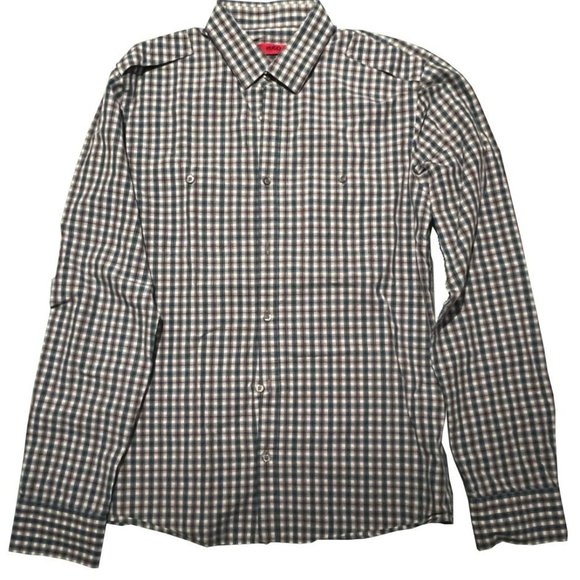 Hugo Boss Button Down Long Sleeve Medium Slim Fit - Picture 1 of 4